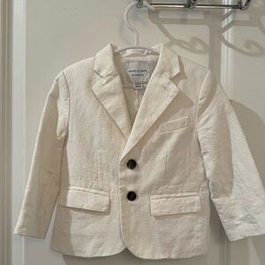 Janie and Jack White Linen Blazer
